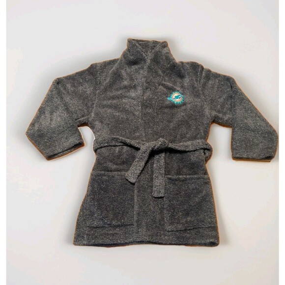 Miami Dolphins NFL Team Apparel Bath Robe S/M Pockets Football Sleepwear - Picture 1 of 7